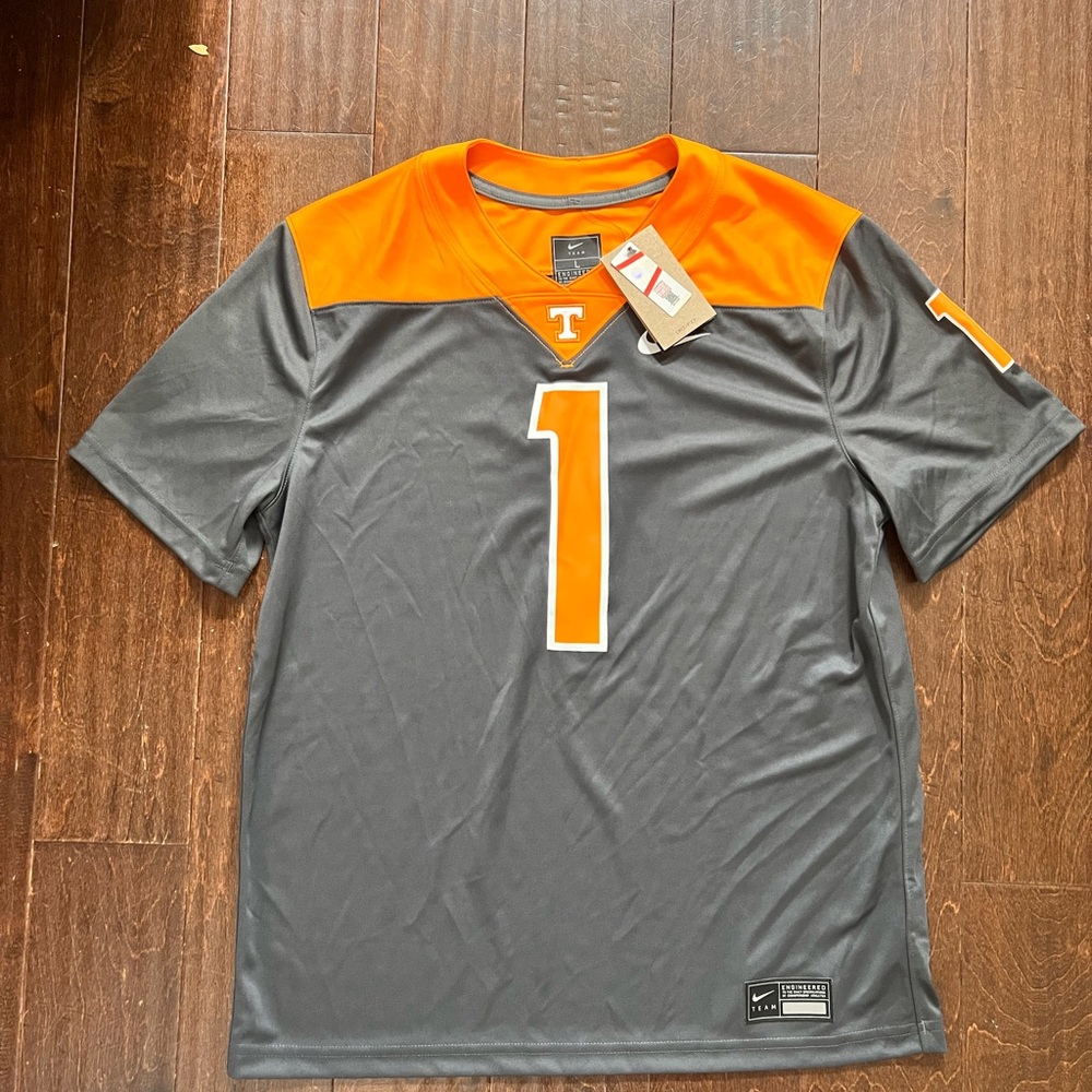 Nike Gray and Orange Tennessee Jersey